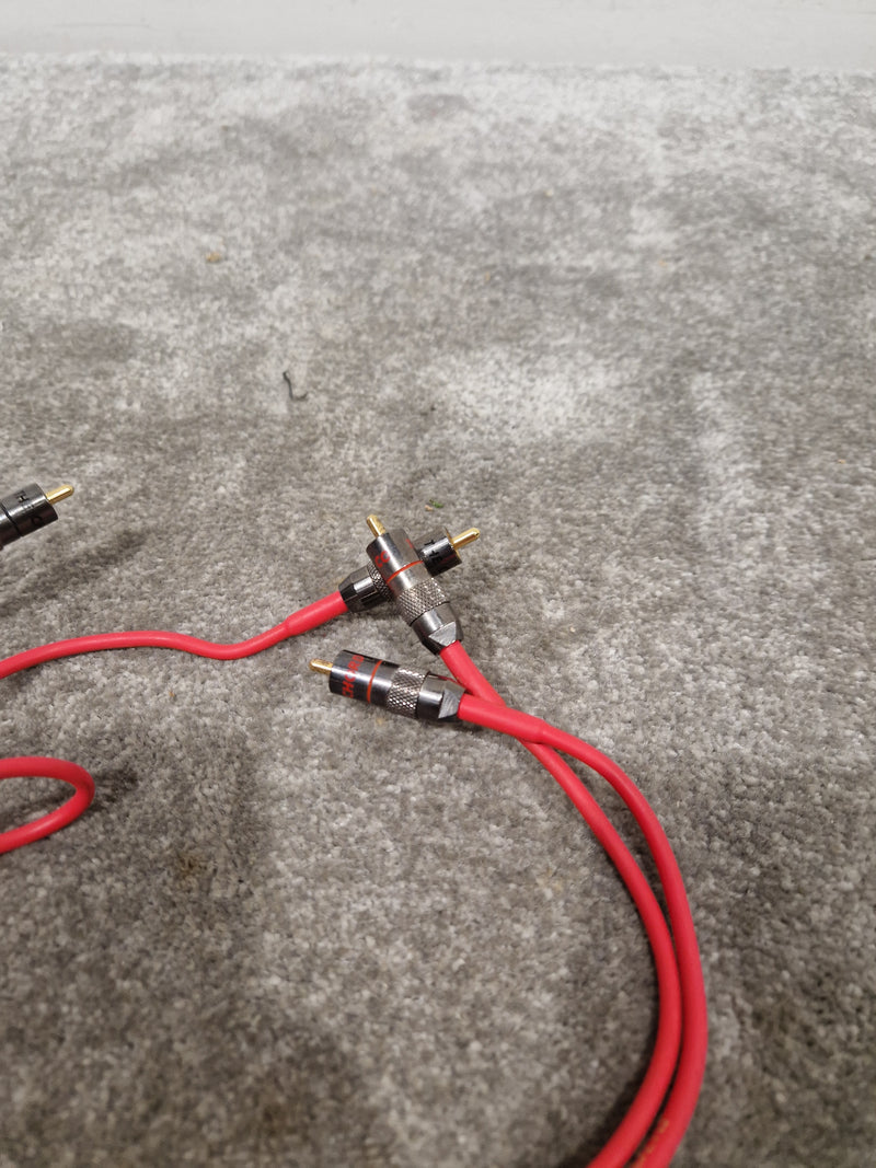 2FT Red Solid Bendable Phono Cables Single Head Pair Audio Cables - Durable Design - Excellent - image 15