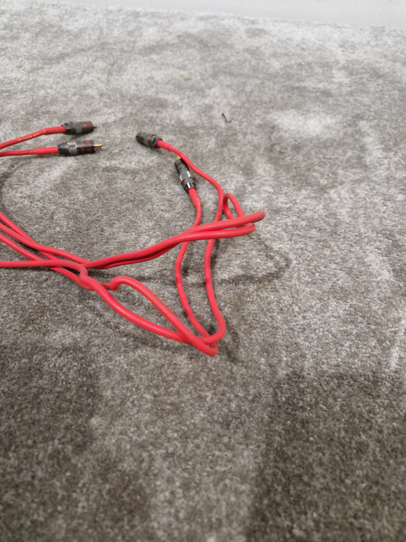 2FT Red Solid Bendable Phono Cables Single Head Pair Audio Cables - Durable Design - Excellent - image 16
