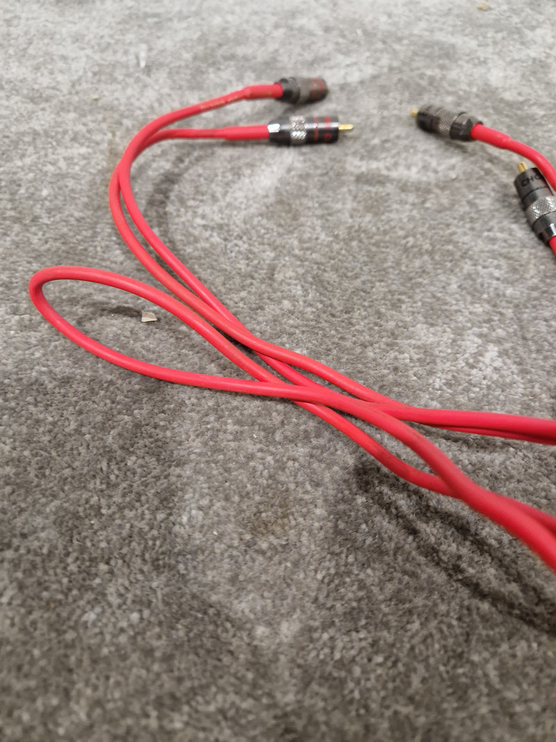 2FT Red Solid Bendable Phono Cables Single Head Pair Audio Cables - Durable Design - Excellent - image 7