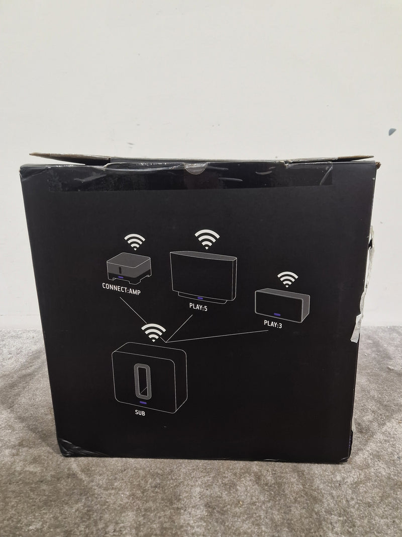 Sonos Sub Black Subwoofer - Deep Bass - Excellent w/ Original Box & Power Cable - image 4