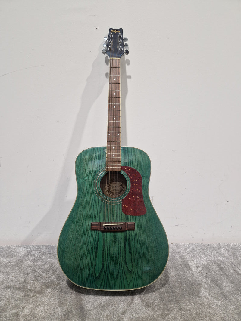 WASHBURN D-11/TBL Green Acoustic Guitar - Stunning Finish - Excellent - image 7