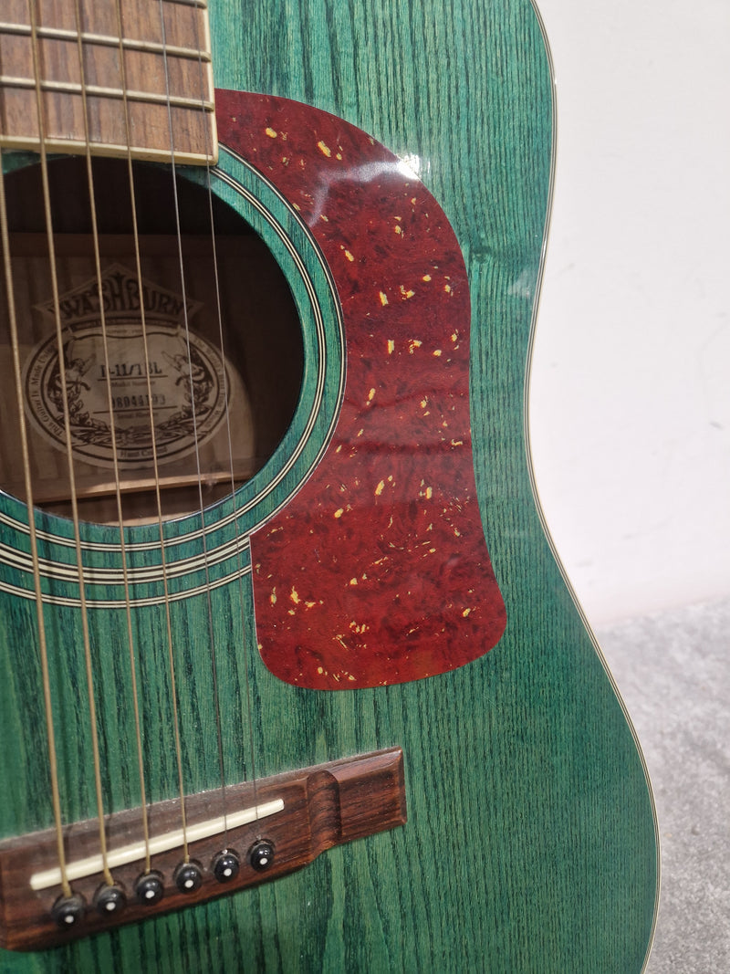 WASHBURN D-11/TBL Green Acoustic Guitar - Stunning Finish - Excellent - image 9