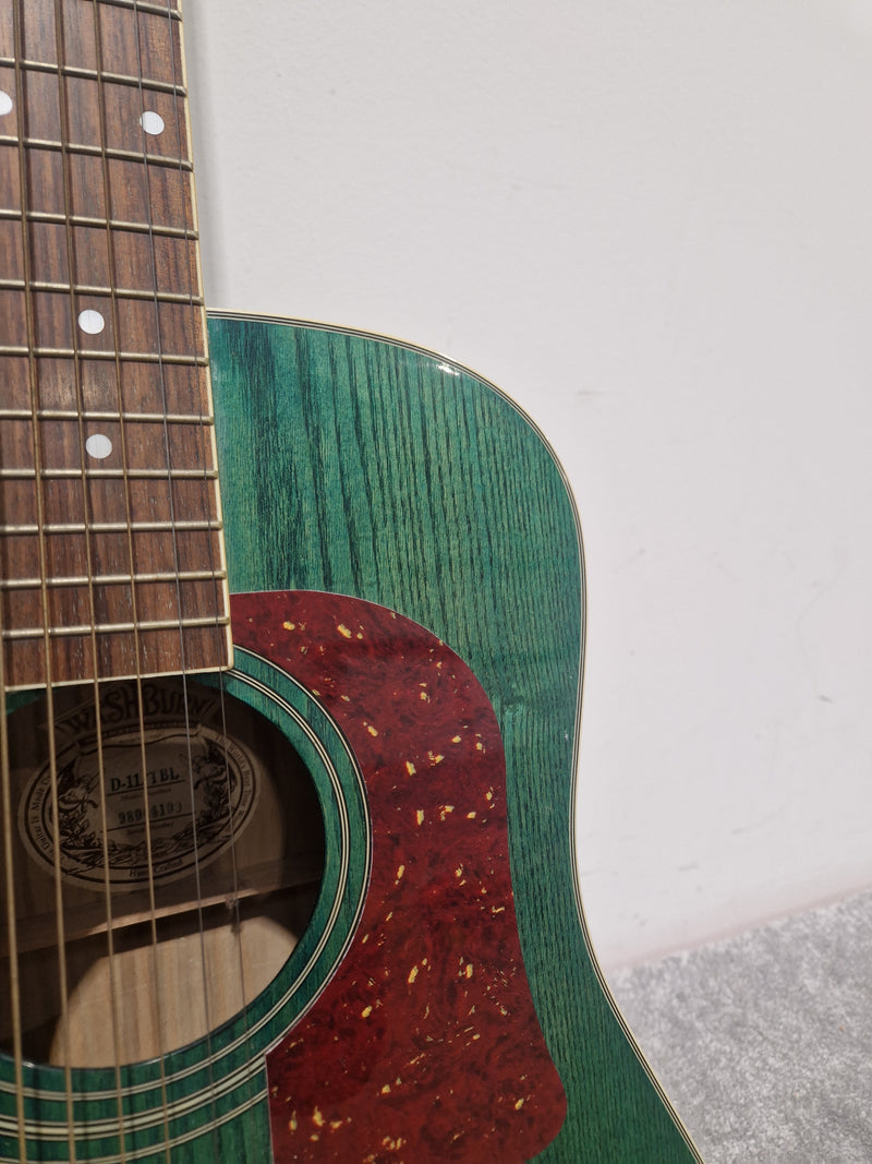WASHBURN D-11/TBL Green Acoustic Guitar - Stunning Finish - Excellent - image 10