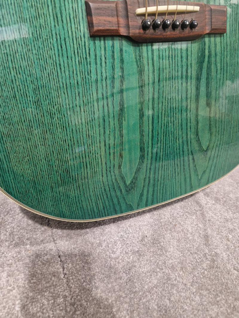 WASHBURN D-11/TBL Green Acoustic Guitar - Stunning Finish - Excellent - image 12