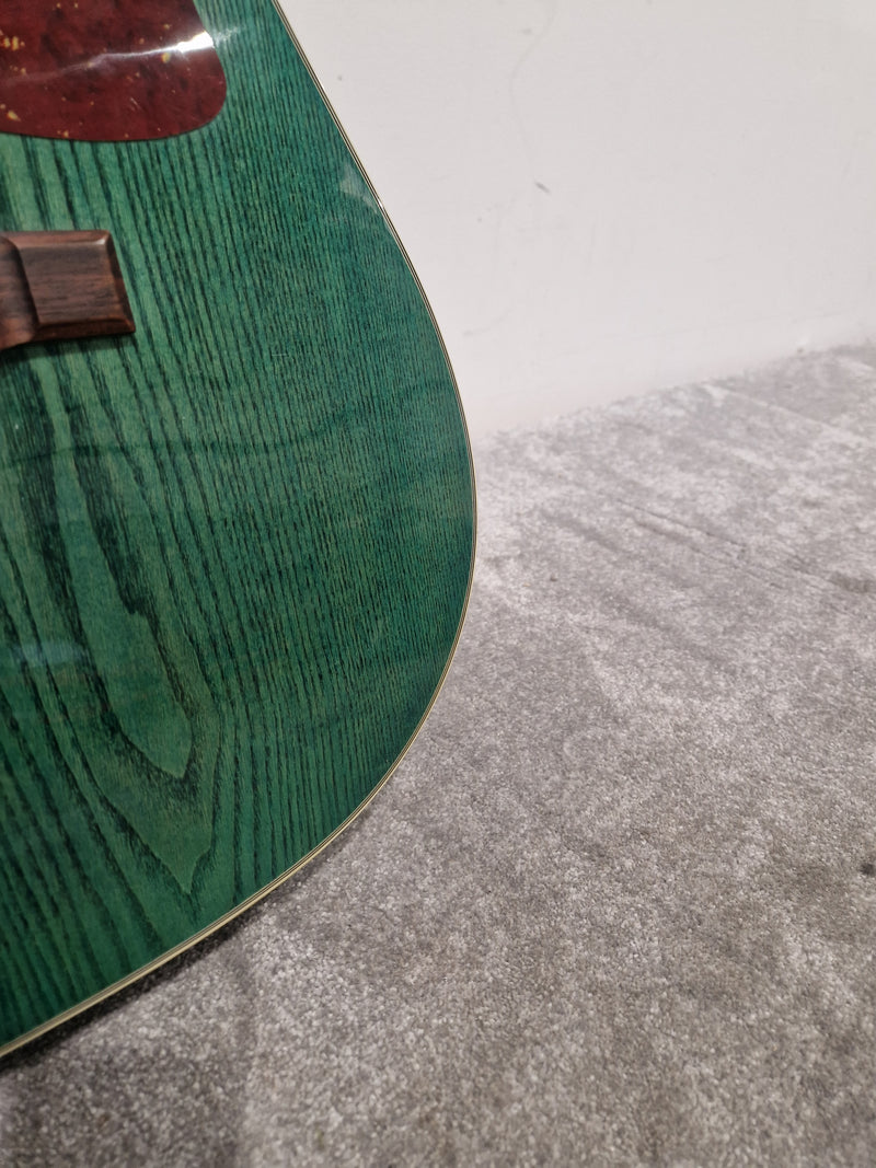 WASHBURN D-11/TBL Green Acoustic Guitar - Stunning Finish - Excellent - image 13