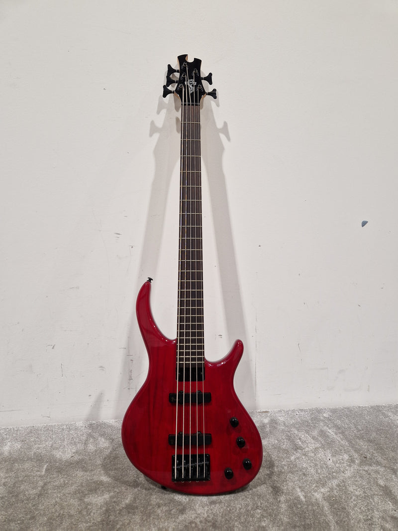 Toby Deluxe V by Tobias Red Bass Guitar - 5-String - Excellent w/ Hard Case - image 3