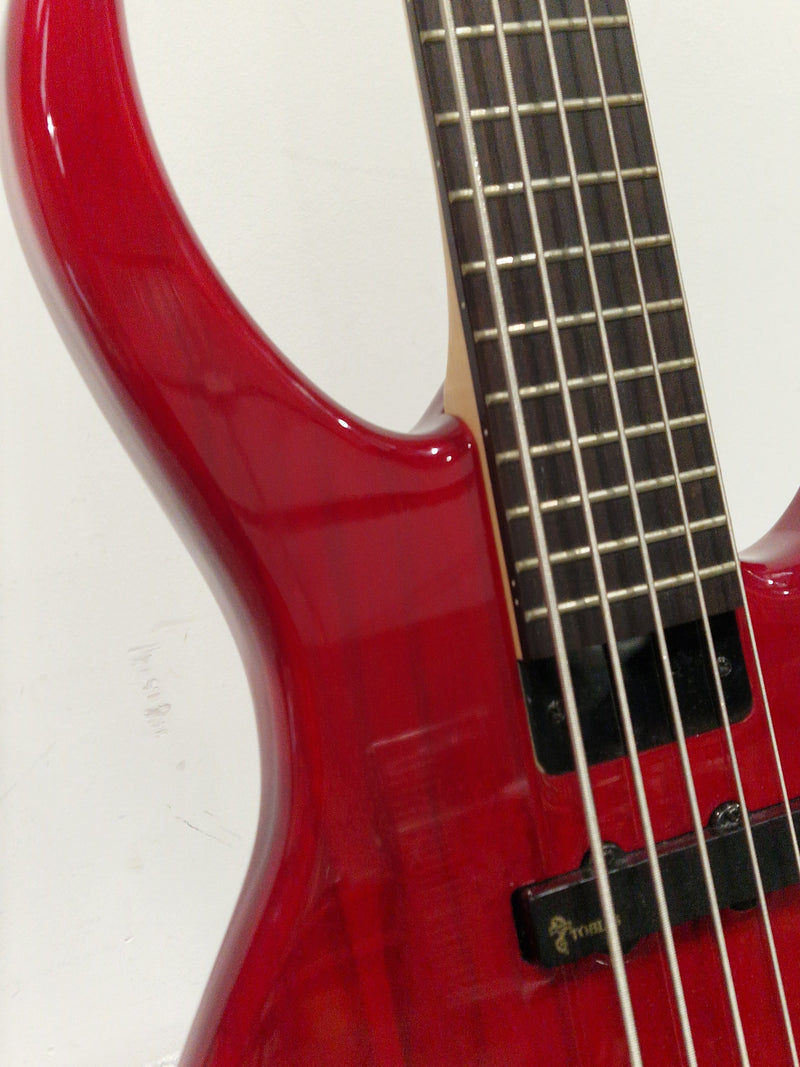 Toby Deluxe V by Tobias Red Bass Guitar - 5-String - Excellent w/ Hard Case - image 15