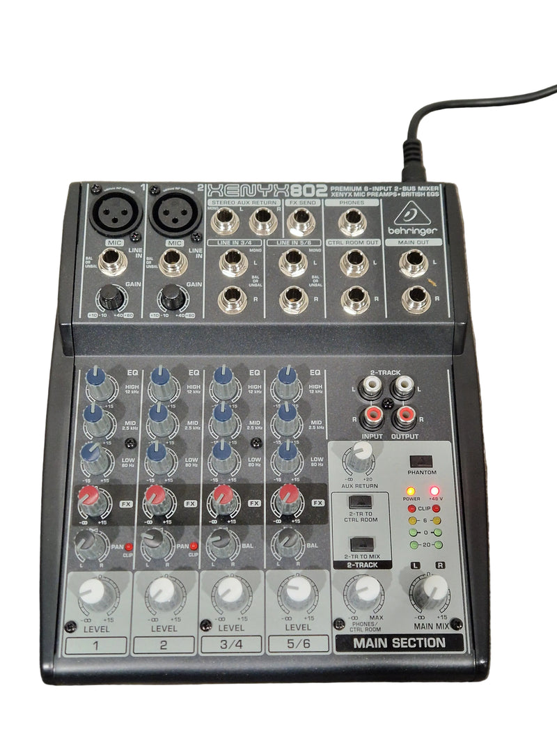 Behringer XENYX 802 Audio Mixer - 8-Input Compact - Excellent w/ Original Box & European Power supply - image 1