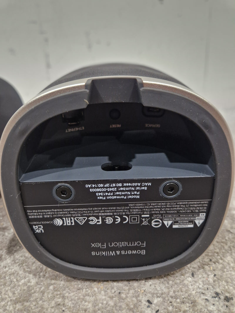 B&W Formation Flex Pair - Wireless Speakers - Pair - Black - Excellent w/ Original Box, Cables & Manuals - image 7