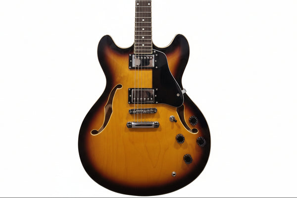 Hamer XT - Semi-Hollow Electric Guitar - Sunburst - Excellent w/ Hard Case