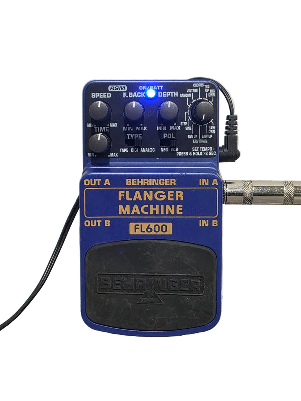 Behringer FL600 - Flanger Machine Effects Pedal - Blue - Good