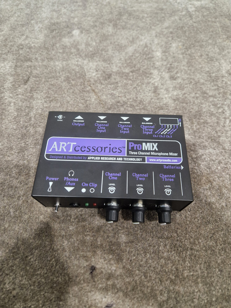 ARTcessories ProMIX - 3-Channel Microphone Mixer - Black - Excellent - image 9