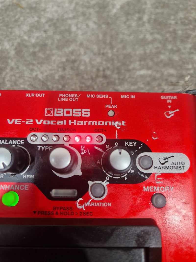 Boss VE-2 - Vocal Harmonist - Red - Excellent - image 10