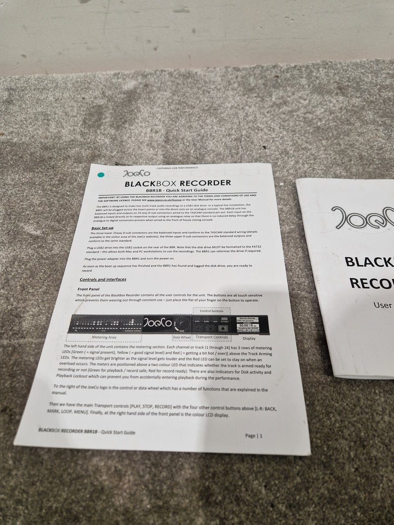 Joeco BBR1B - Black Box - Configured For Backing Track Playback - Audio Interface - Excellent w/ Manuals & Power Supply - image 15