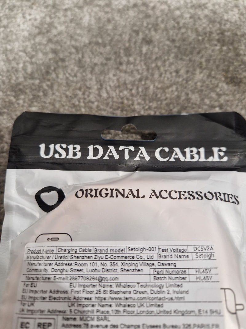 USB to Apple iPhone Lightning Cable - 2m Rose Gold Charging & Data Cable - Like New w/ Original Packaging - image 4