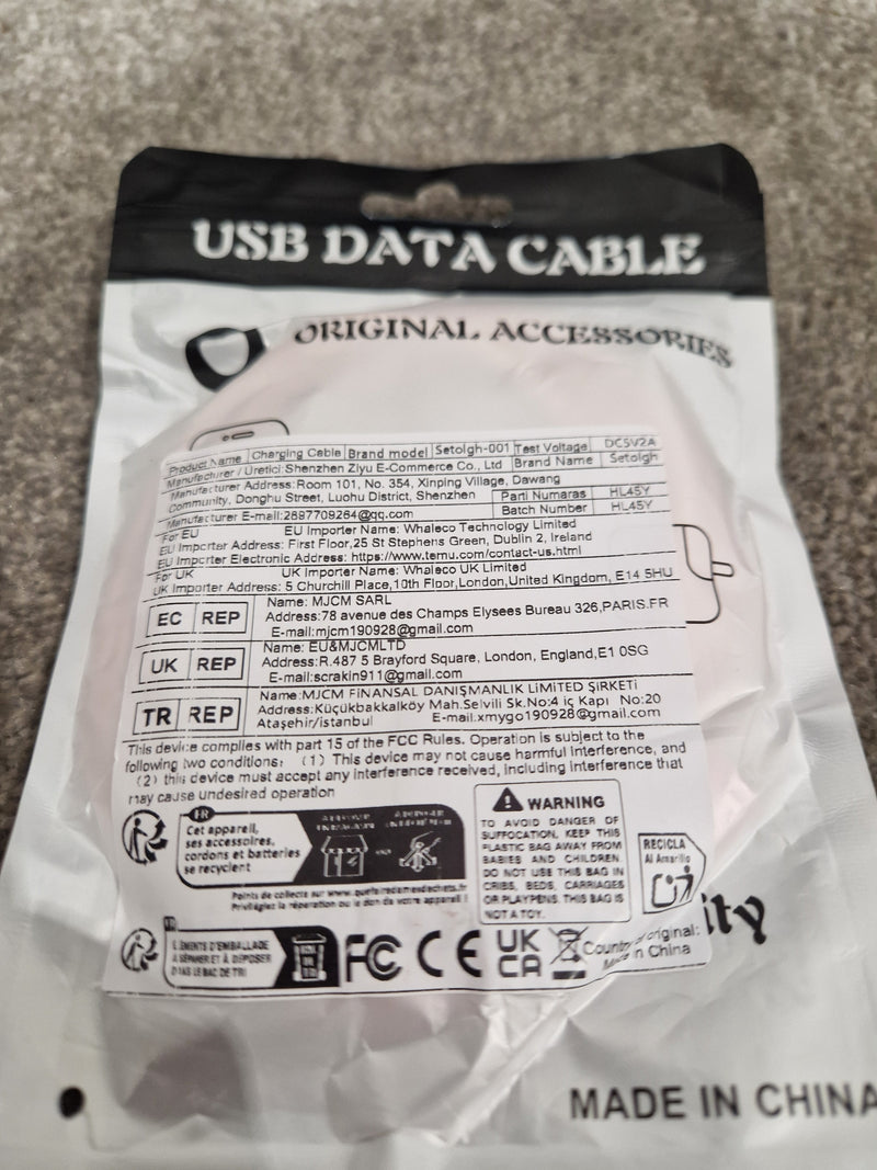 USB to Apple iPhone Lightning Cable - 2m Rose Gold Charging & Data Cable - Like New w/ Original Packaging - image 3