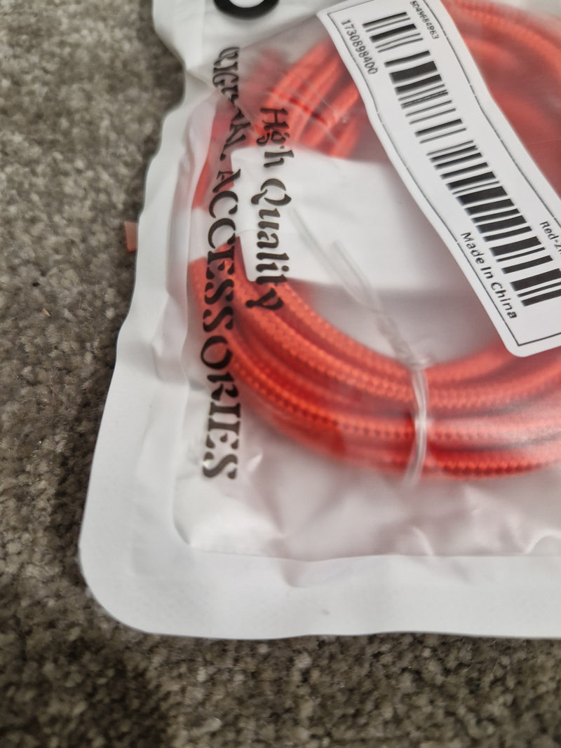 USB to Apple iPhone Lightning Cable - 2m Red Charging & Data Cable - Like New w/ Original Packaging - image 3