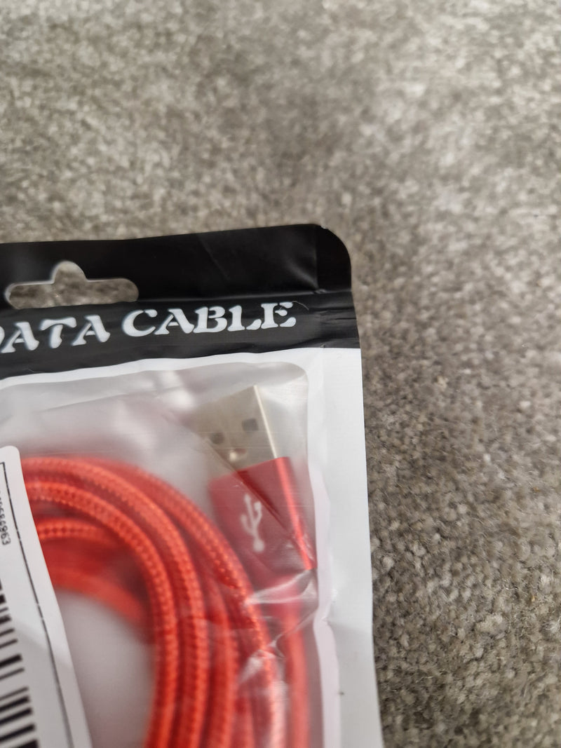 USB to Apple iPhone Lightning Cable - 2m Red Charging & Data Cable - Like New w/ Original Packaging - image 8