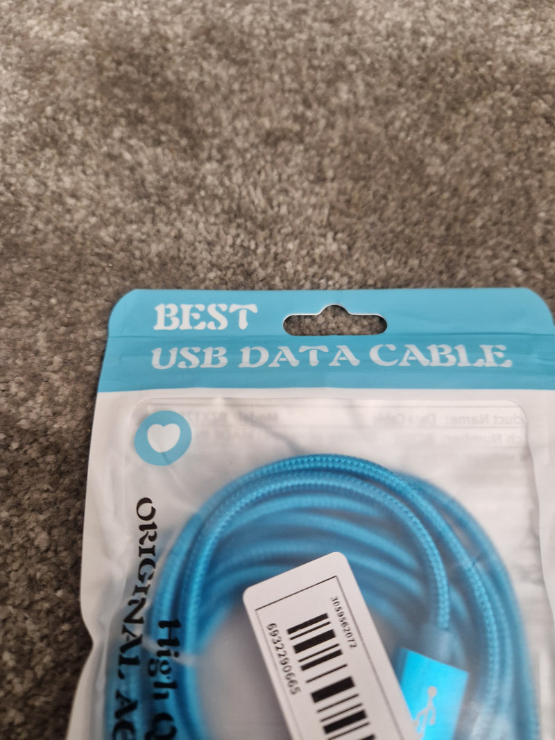 USB to USB-C Cable - 2m Blue Charging & Data Cable for Samsung, Google & Other Android Devices - New - image 2