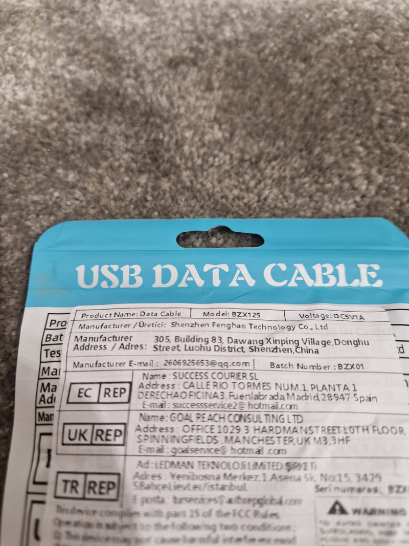 USB to USB-C Cable - 2m Blue Charging & Data Cable for Samsung, Google & Other Android Devices - New - image 4