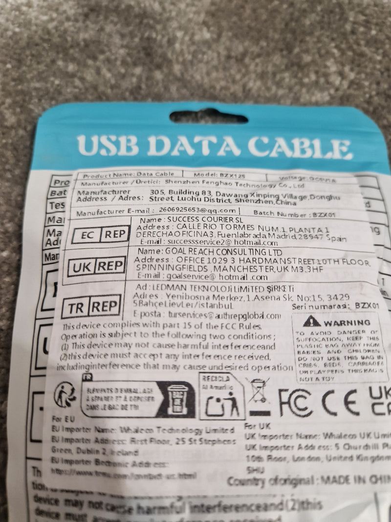USB to USB-C Cable - 2m Blue Charging & Data Cable for Samsung, Google & Other Android Devices - New - image 5