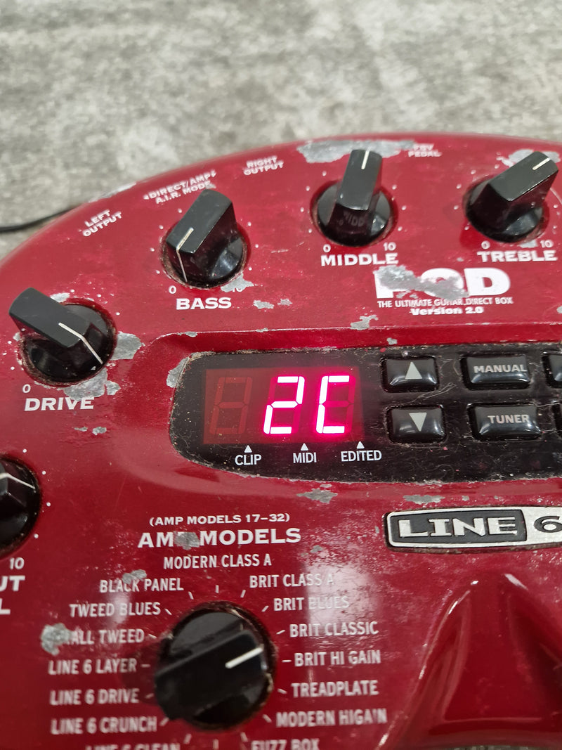 Line 6 POD - Guitar Processor - Red - Fair - image 14