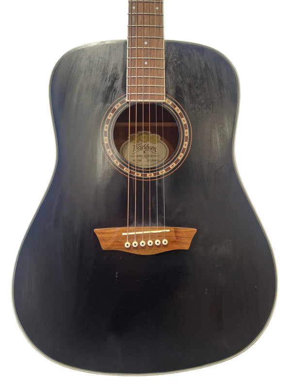 Washburn WD7S - Acoustic Guitar - Black - Excellent