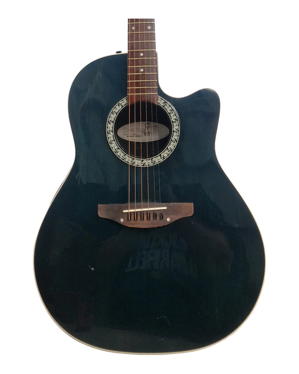 Ovation Standard Balladeer - Acoustic Guitar - Black - Excellent w/ Hard Case