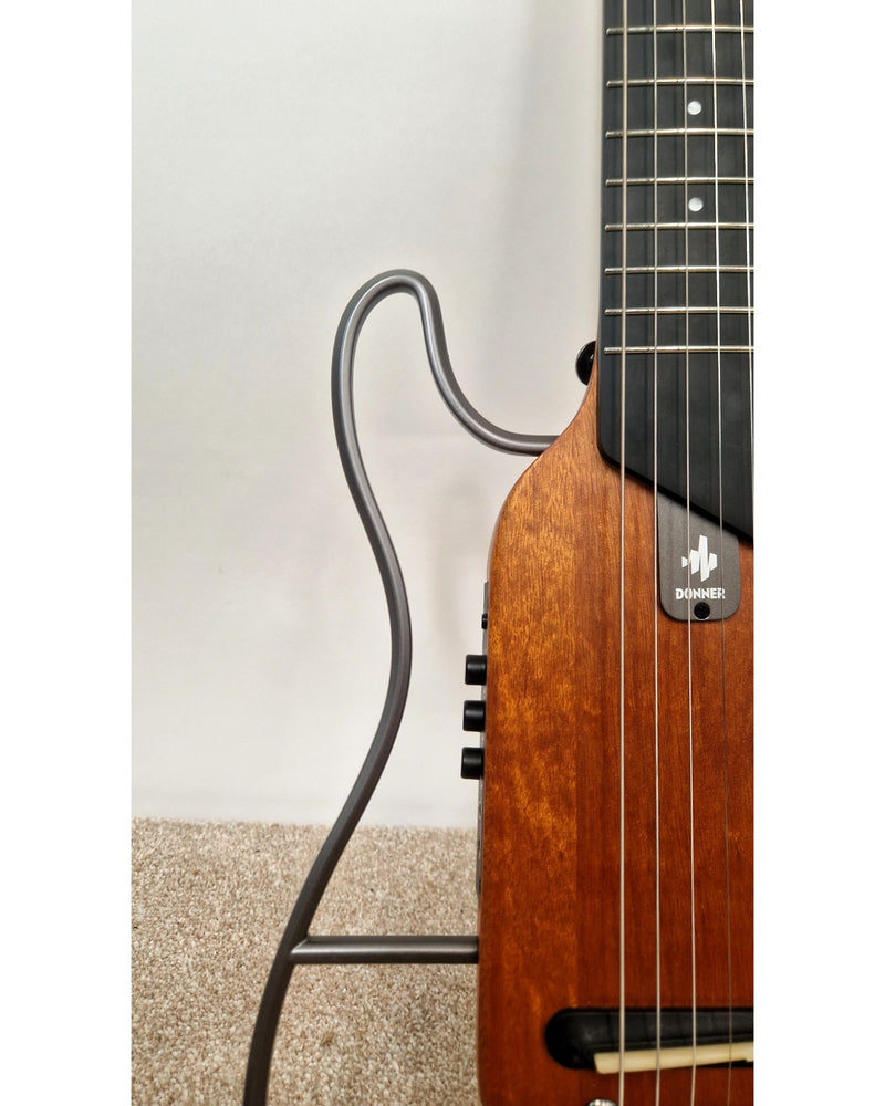Donner DONNER HUSH-I SILENT GUITAR - Electric Guitar - Natural - Excellent - image 4