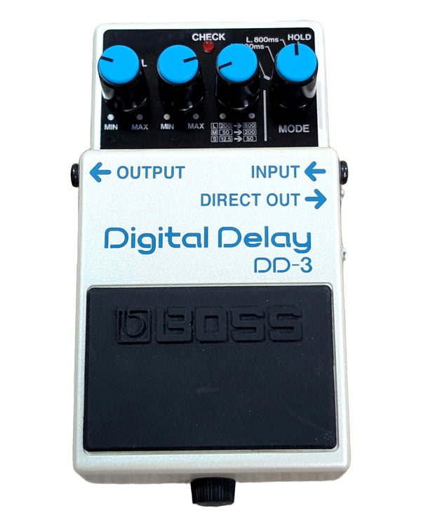 Boss DD-3 Digital Delay - Delay & Reverb Pedals - White - Like New