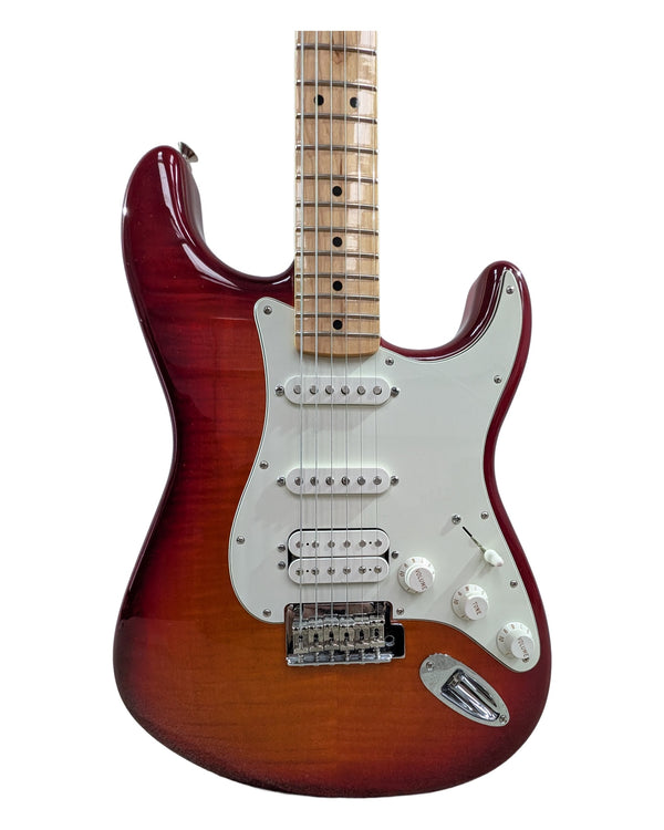 Fender Standard Stratocaster HSS Plus Top - Electric Guitar - Cherry Sunburst - Excellent w/ Hard Case