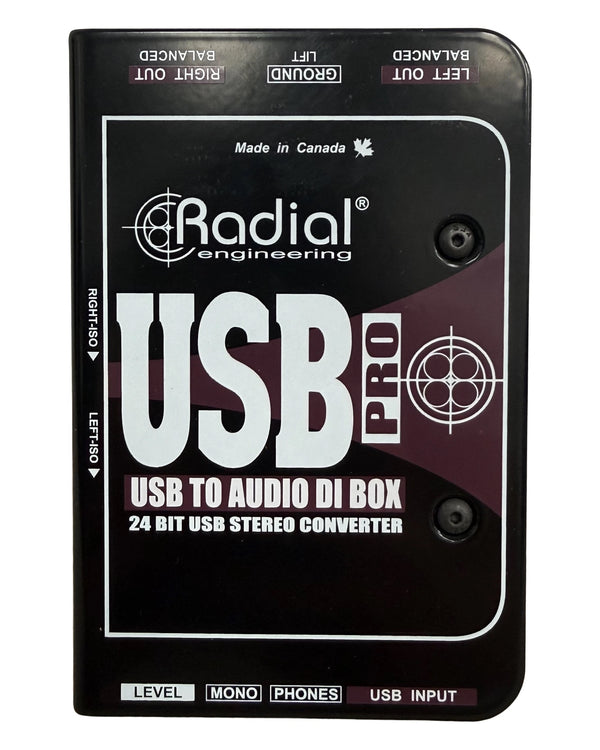 Radial USB Pro - Audio Interface - Black - Like New w/ Manuals