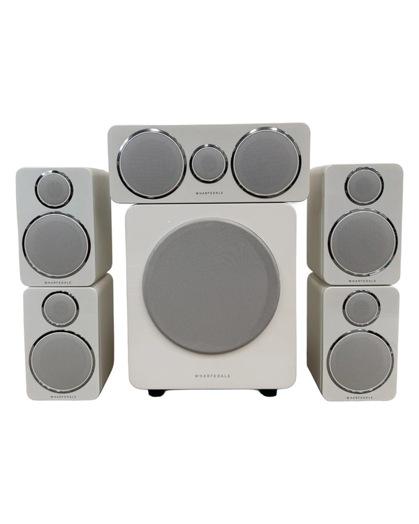 Wharfedale DX-2 5.1 Home Cinema Set - White - Good w/ Original Box