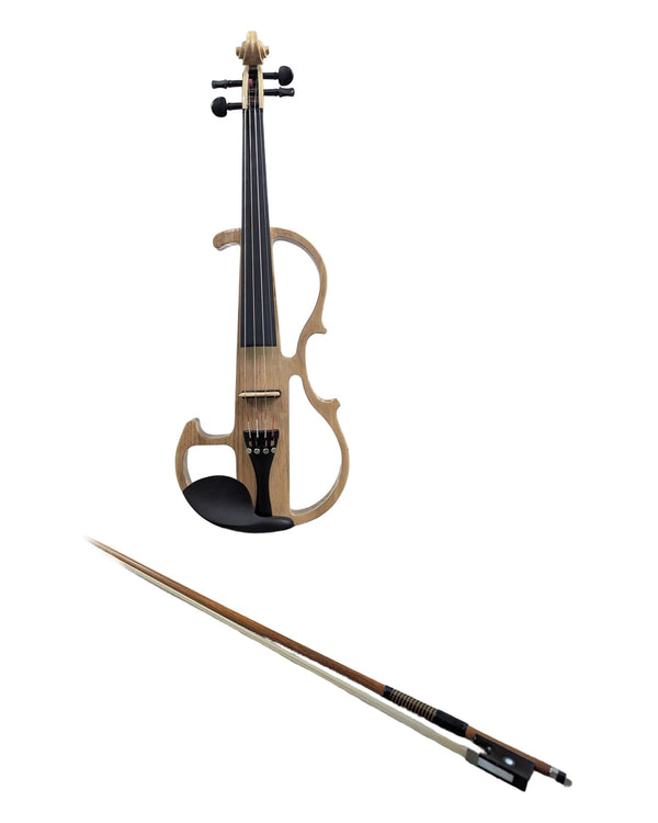 Gear4music Electric Violin - Violins & Strings - Natural - Excellent w/ Hard Case & Key to the hardcase
