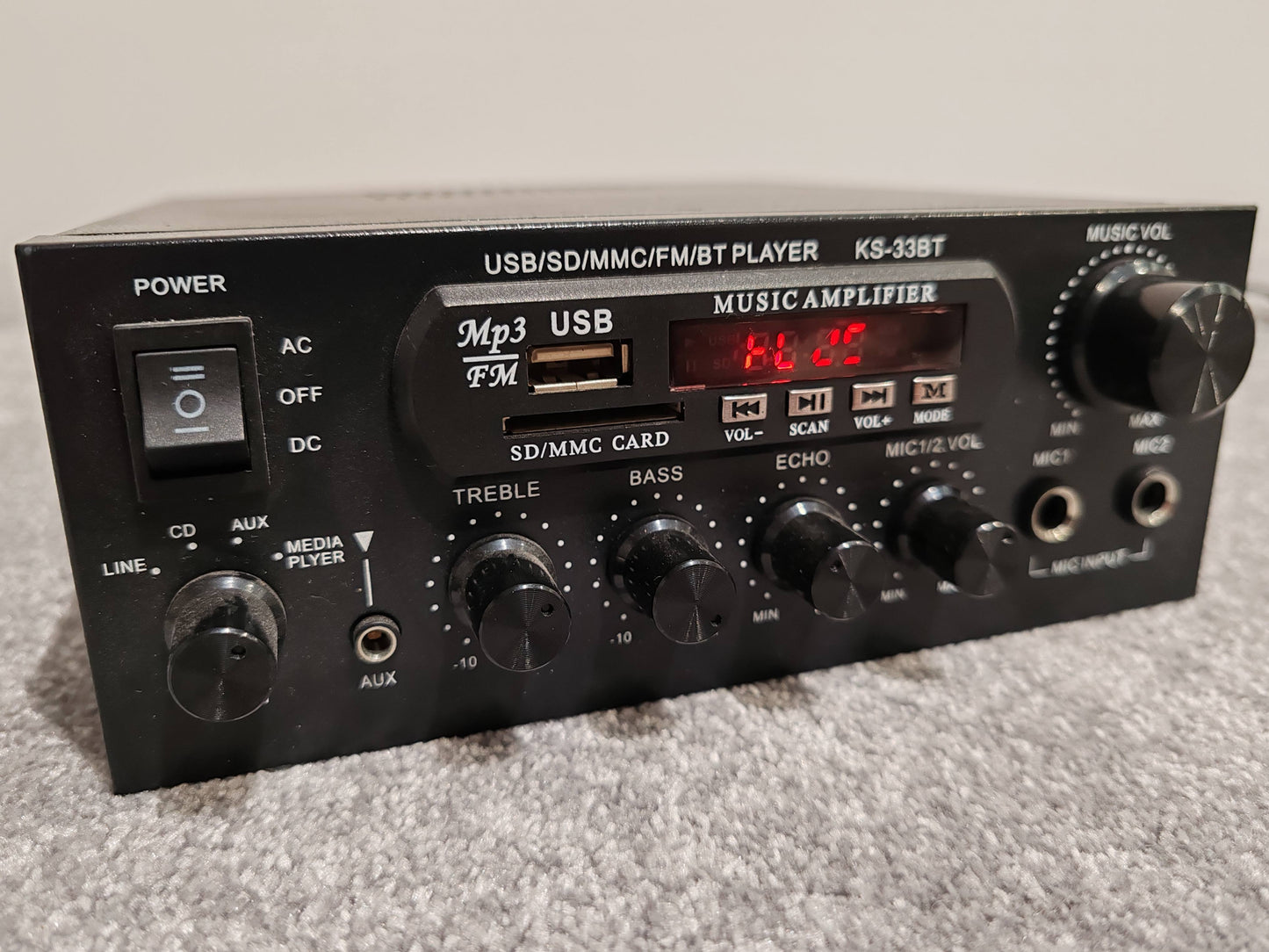 Hi-Fi Kara OK Power Amp KS-33BT With Remote Control