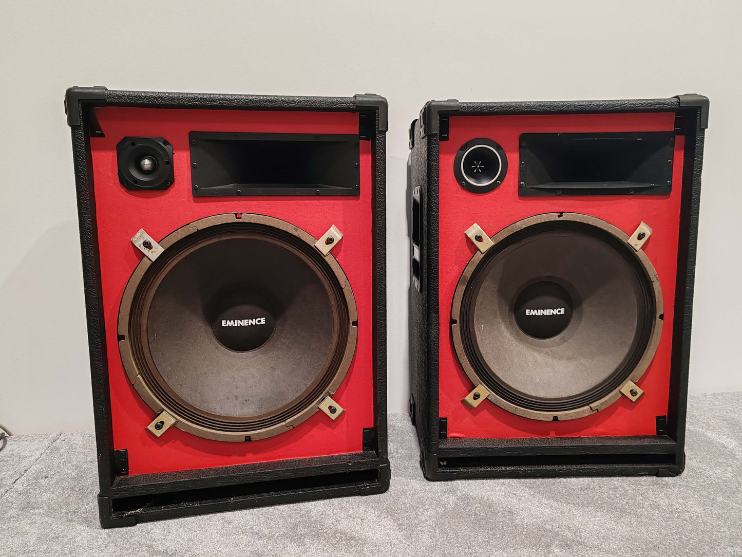 Pair of Eminence Custom Sound 200watt PA Speakers