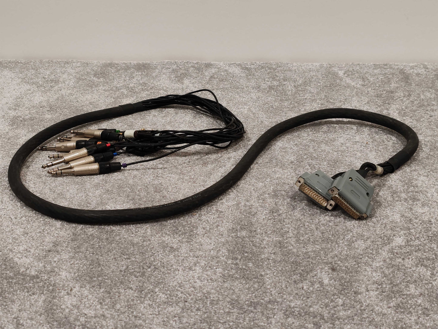 2x 25pin D Sub Male HRStot Plugs to 8x 6.35mm Stereo Jacks - 1.8m Length