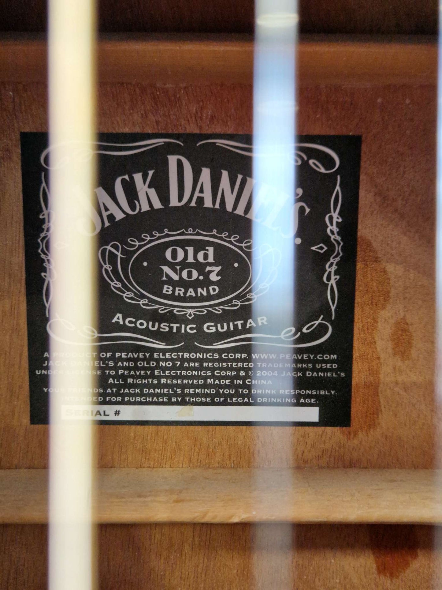 Peavey Jack Daniels Black Acoustic Guitar – Branded Design & Full-Size Dreadnought – Very Good