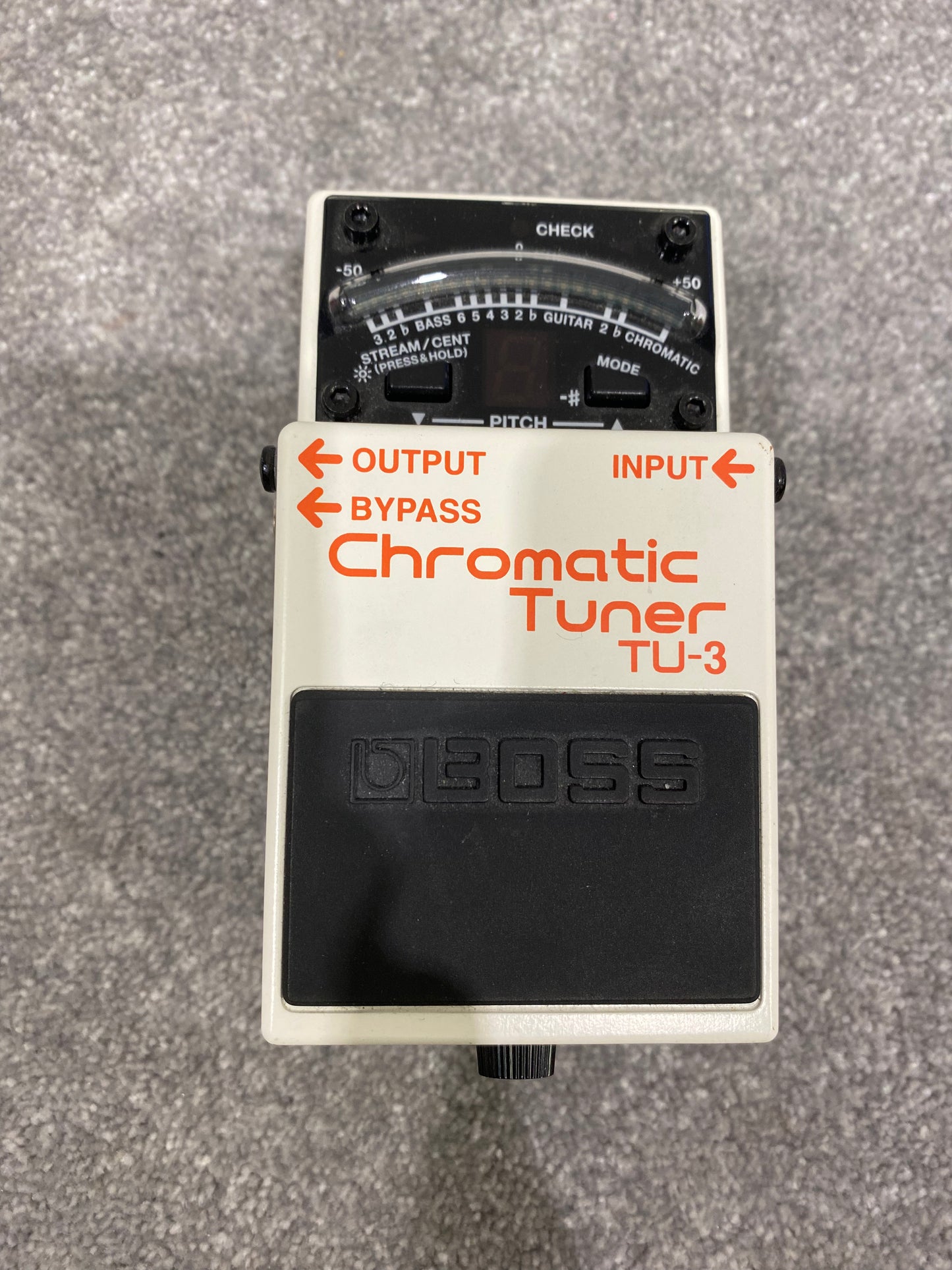 Boss TU-3 Chromatic Tuner Guitar Pedal - White