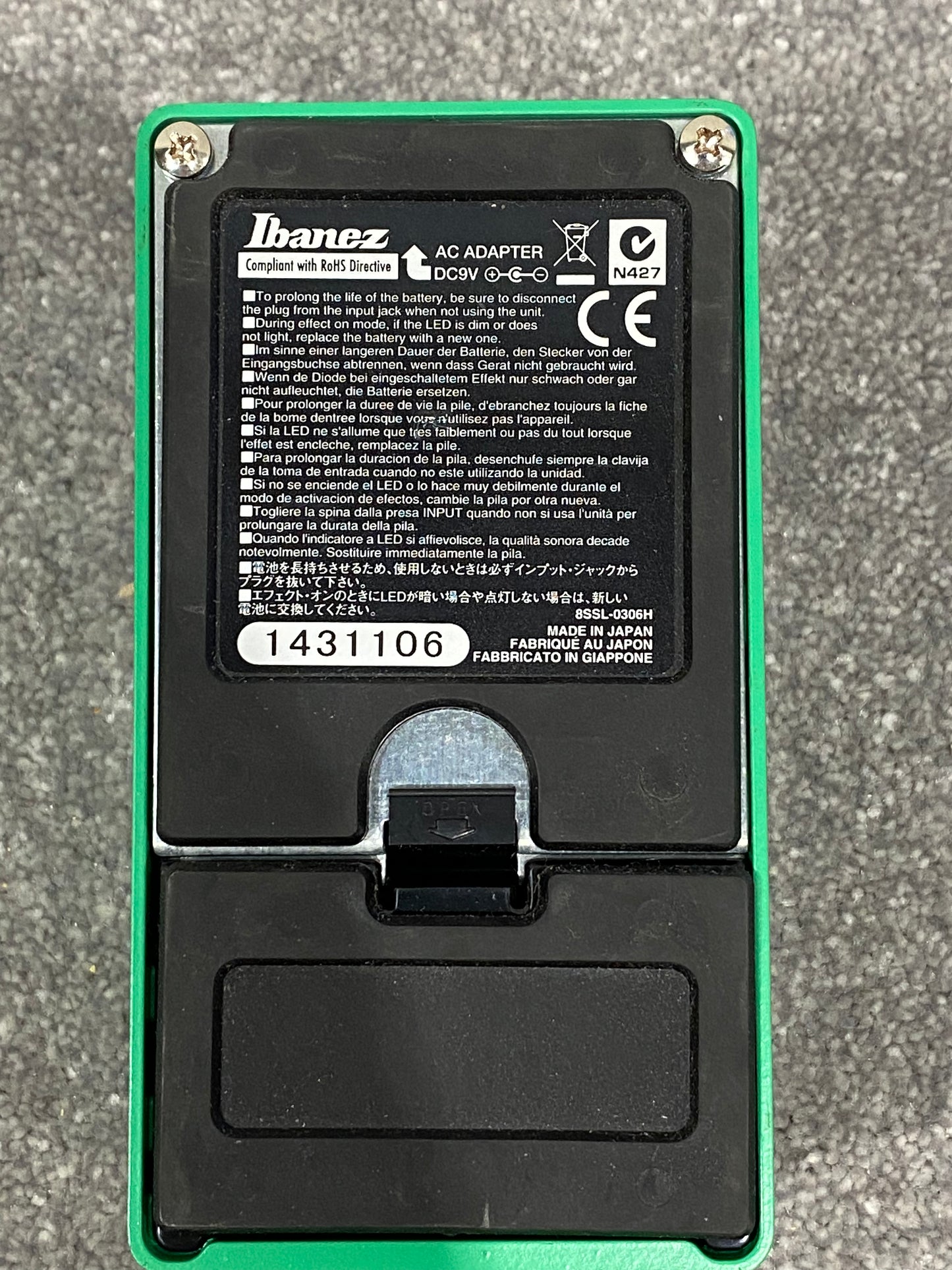 Ibanez TS808 Overdrive Pro Tube Screamer Effects Pedal - Green