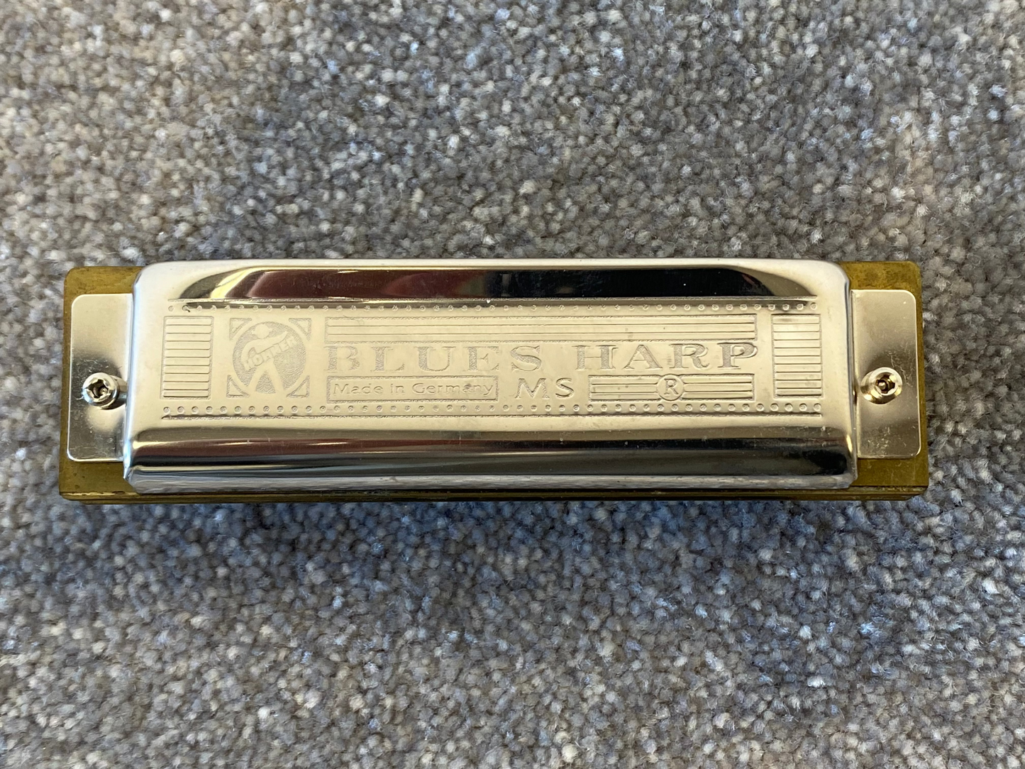 Hohner MS G Blues Harp Harmonica w/ Blue Case