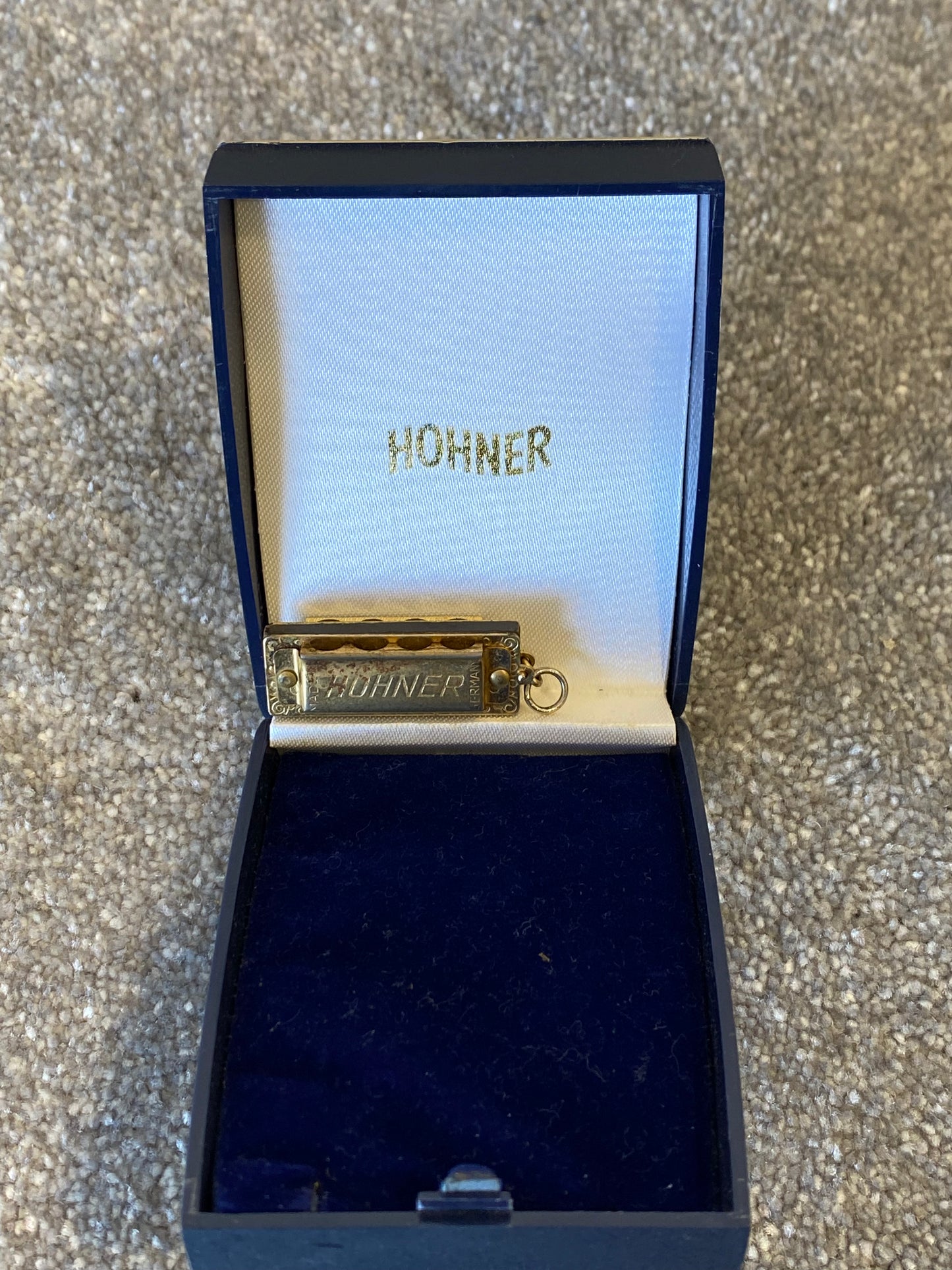 Hohner Mini Keyring Harmonica w/ Case - Gold