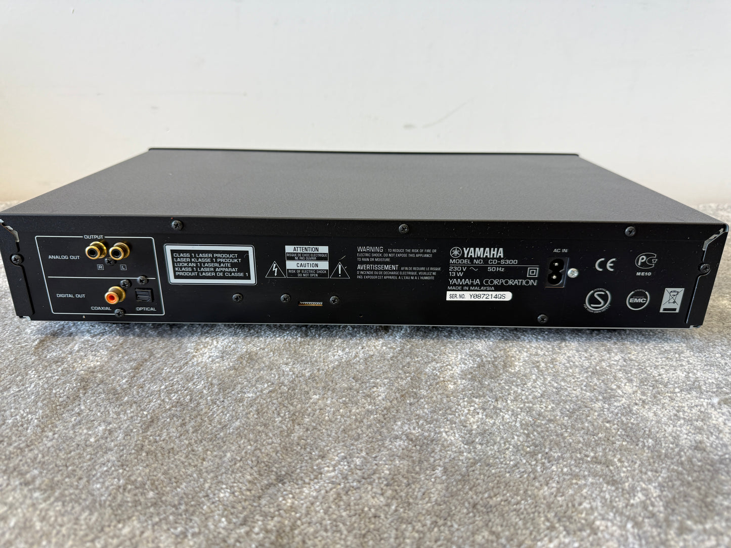 Yamaha CD-S300 Natural Sound CD Player – High-Precision Playback, USB Input Excellent
