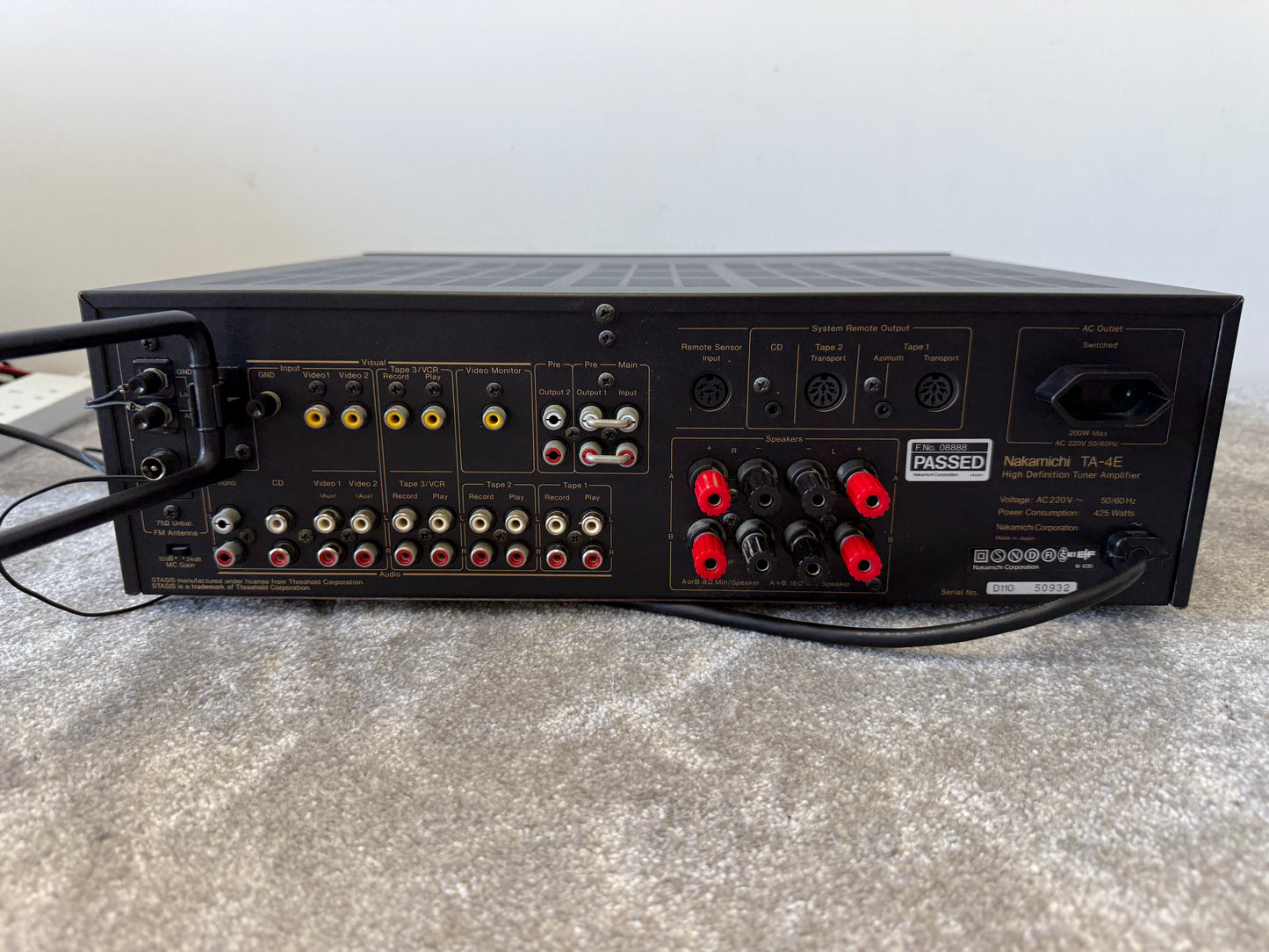 Nakamichi TA-4E Stereo Receiver – Nelson Pass Stasis Design, 100W Excellent