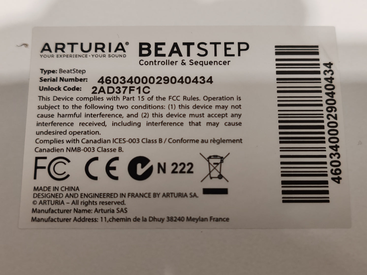 Arturia Beatstep Compact Controller and Sequencer
