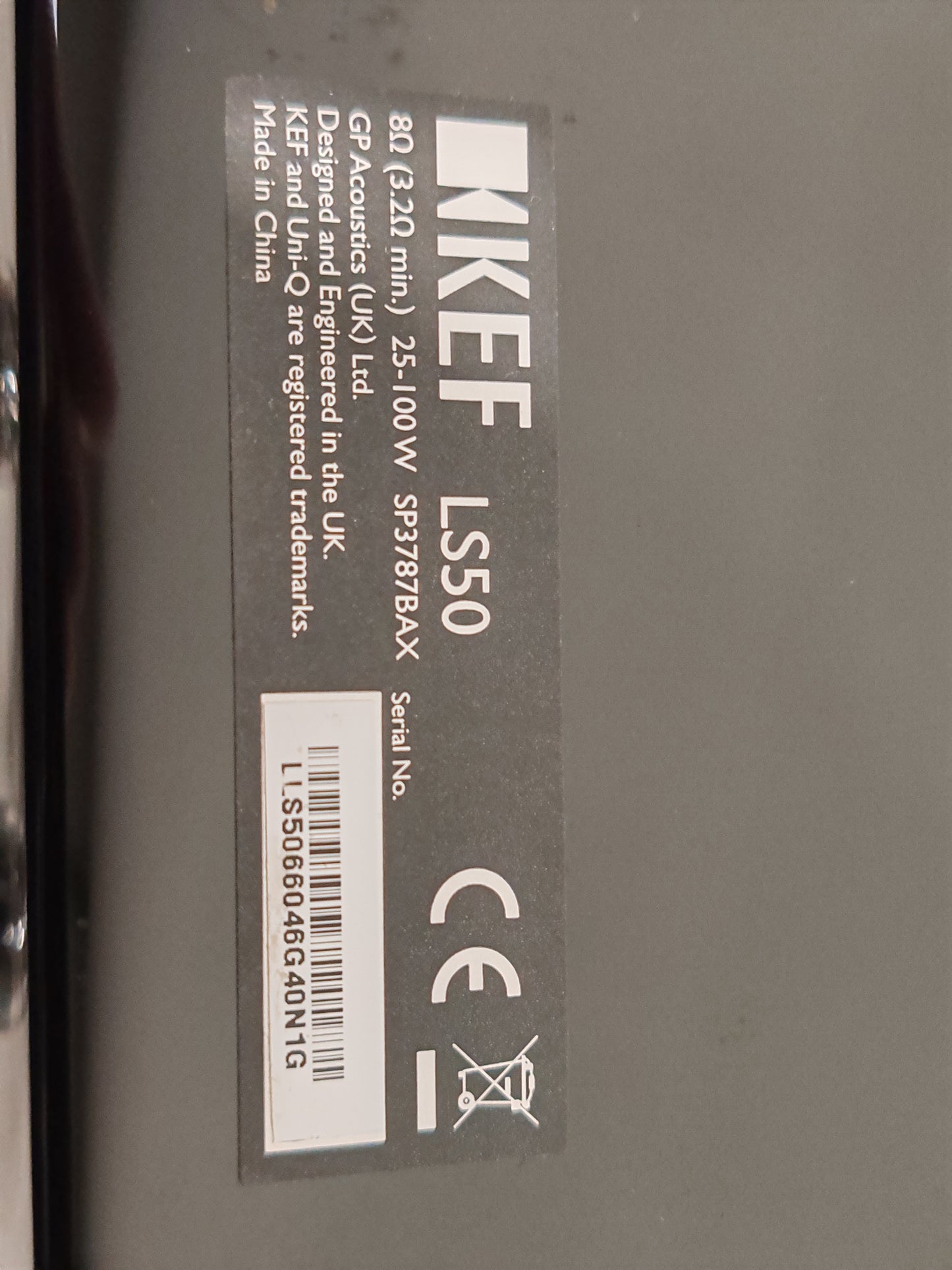 KEF LS50 Two-way Bass Reflex Speakers Pair - Open Box New