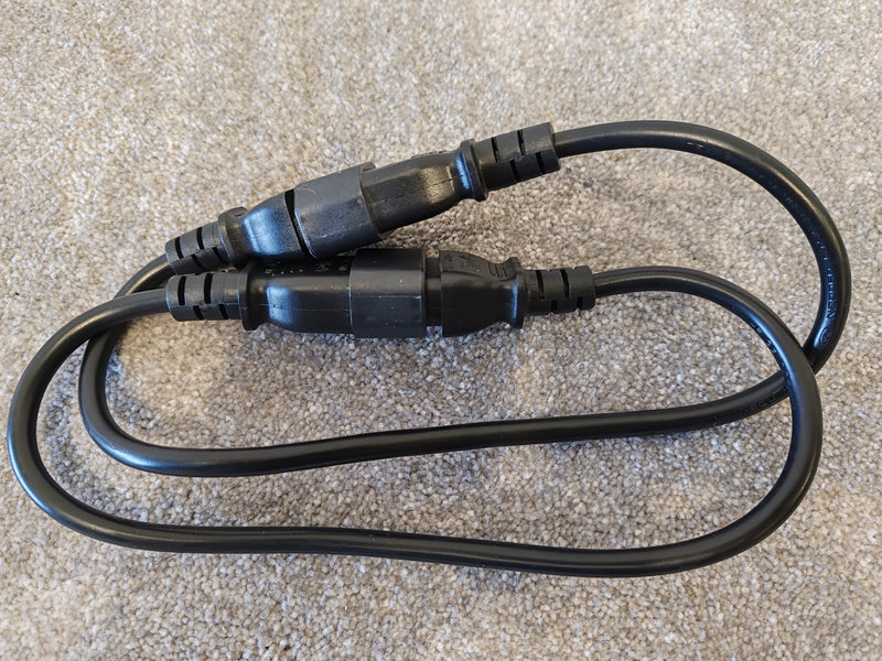 6x IEC C14 to IEC C13 Black Extension Leads 10A - Various Sizes (Kettle Cable) - image 3