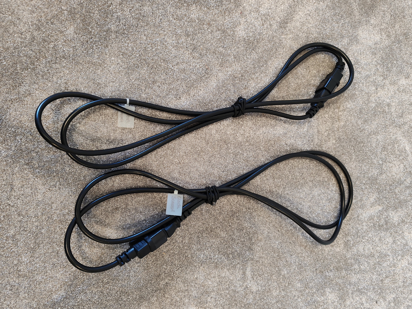 6x IEC C14 to IEC C13 Black Extension Leads 10A - Various Sizes (Kettle Cable)