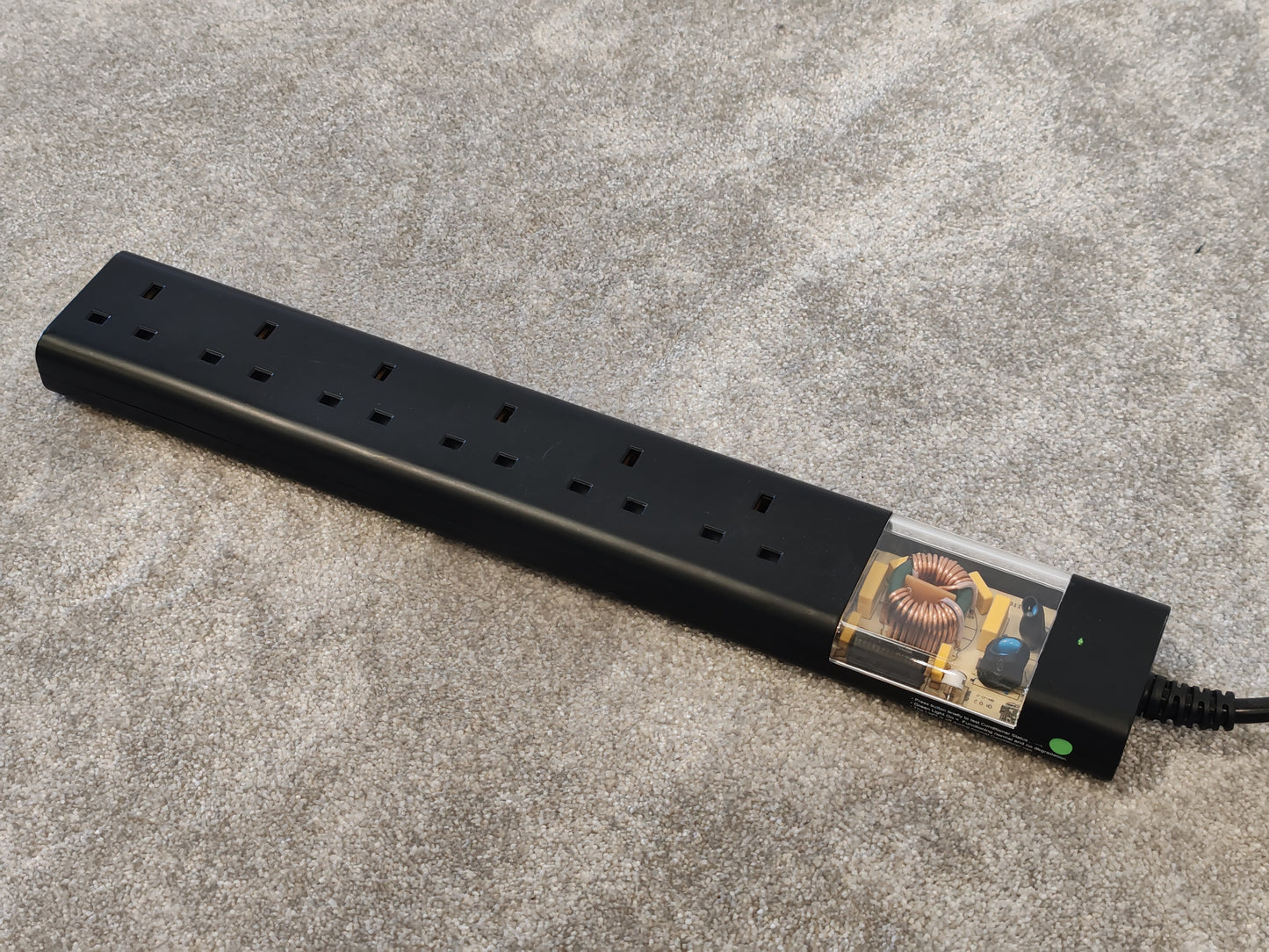 Tacima CS947 6 Way UK Mains Conditioner with Surge Protector Interference Filter