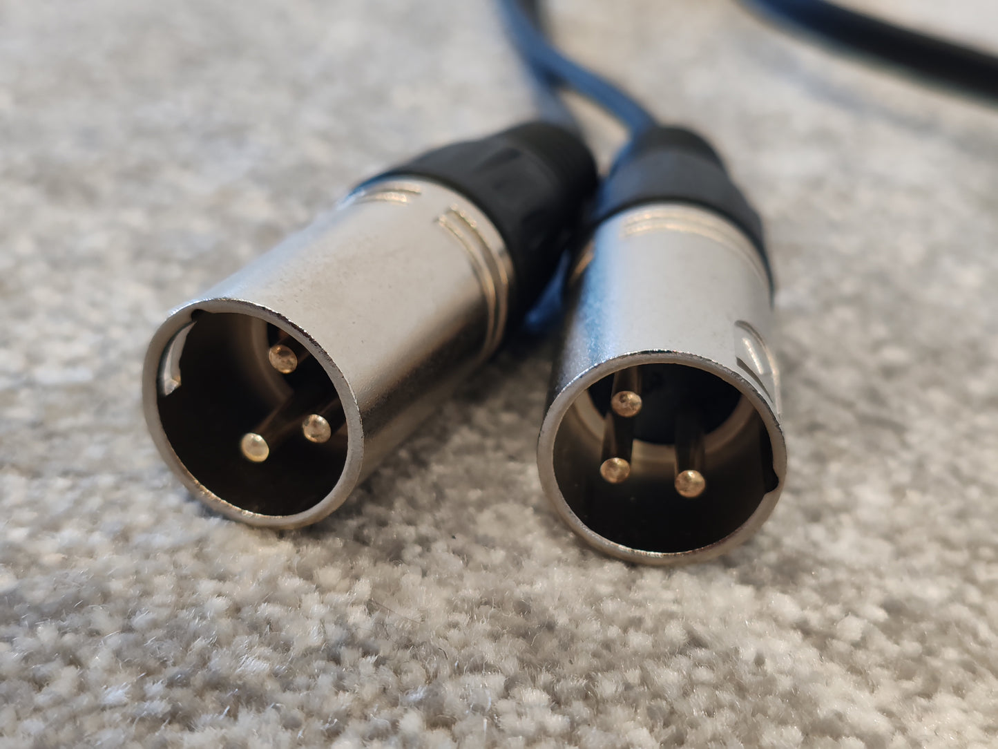 6.35mm Male Stereo Plug to 2 XLR Male Splitter Lead 1m